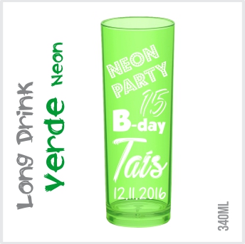 Copo Long Drink Verde Neon